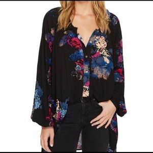 FREE PEOPLE | meadow lark tunic black floral L